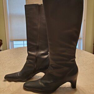 Leather boot - Dark Navy